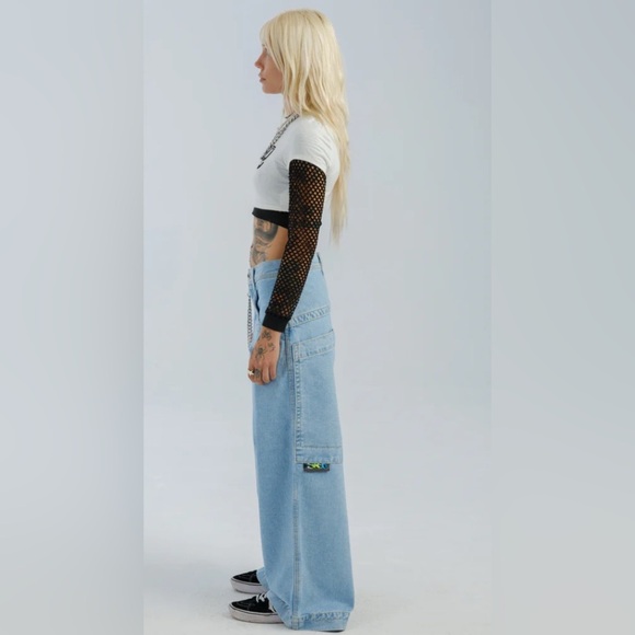 JNCO Jeans W Rollin'. 26". Vintage Wash Limited Edition Roots 30” X 30” Long NWT - Picture 3 of 16